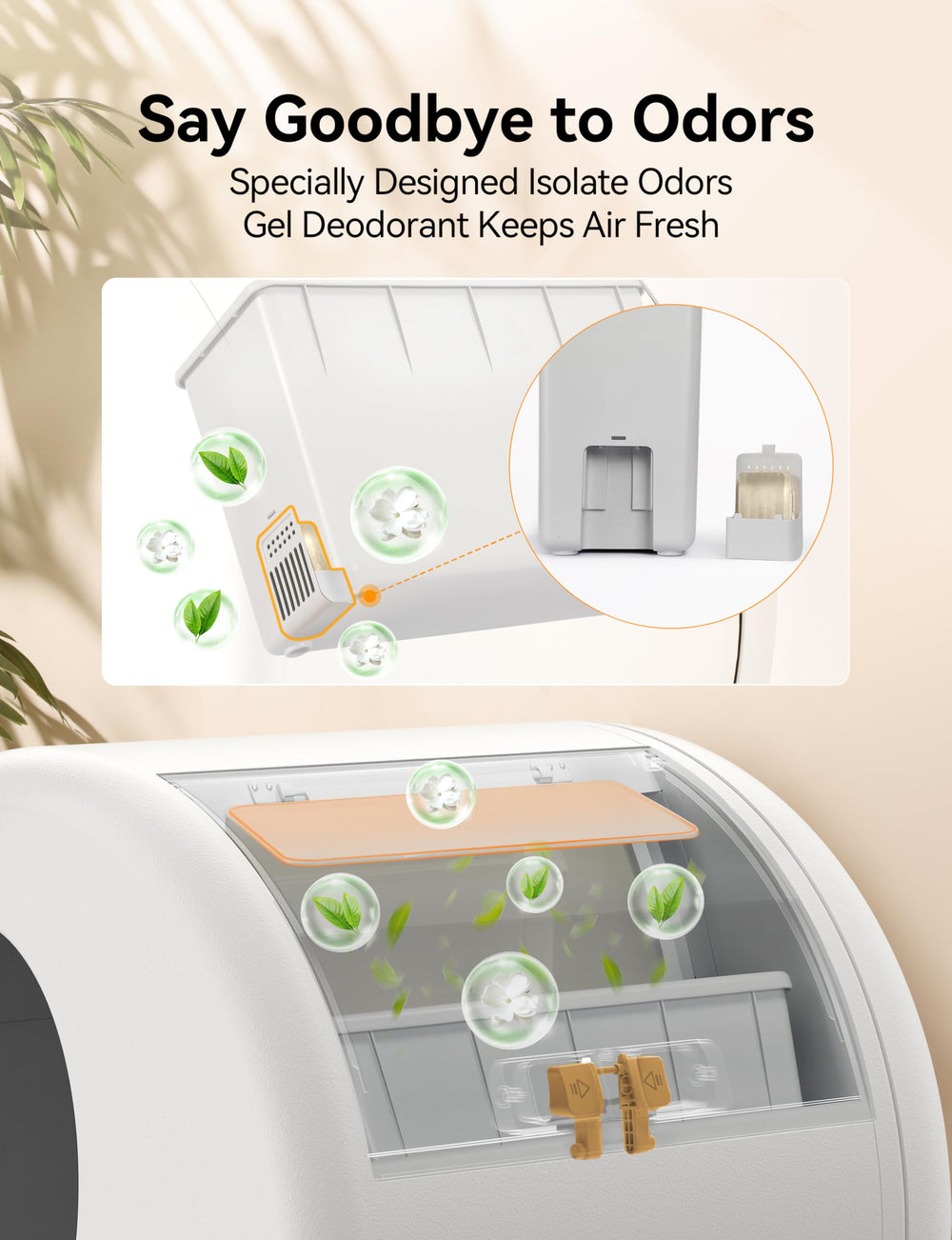 Meowant litter-box odor elimination installation shows simple, quick setup.