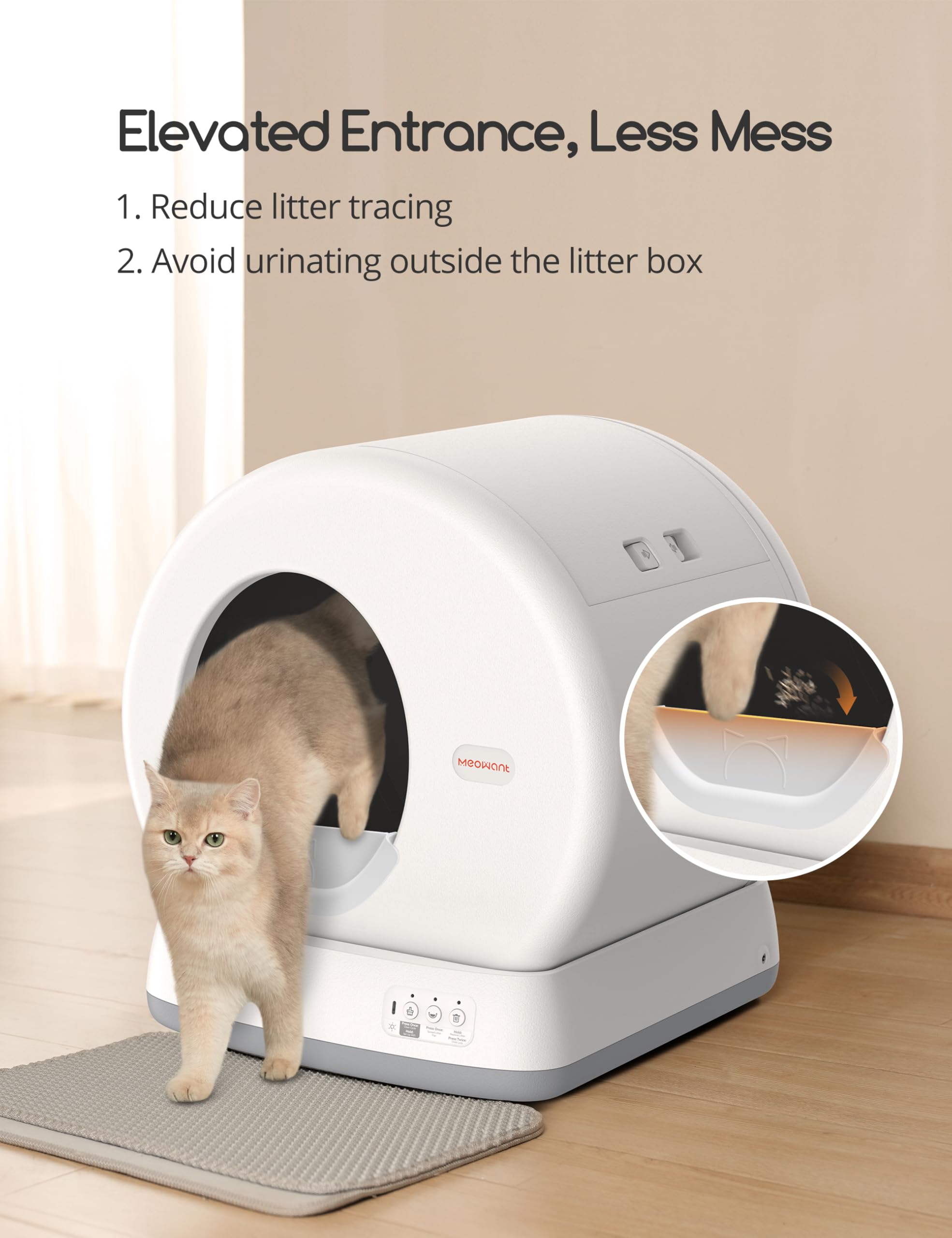 Meowant MW-SC01 odorless non-toxic materials ensure safe, easy maintenance