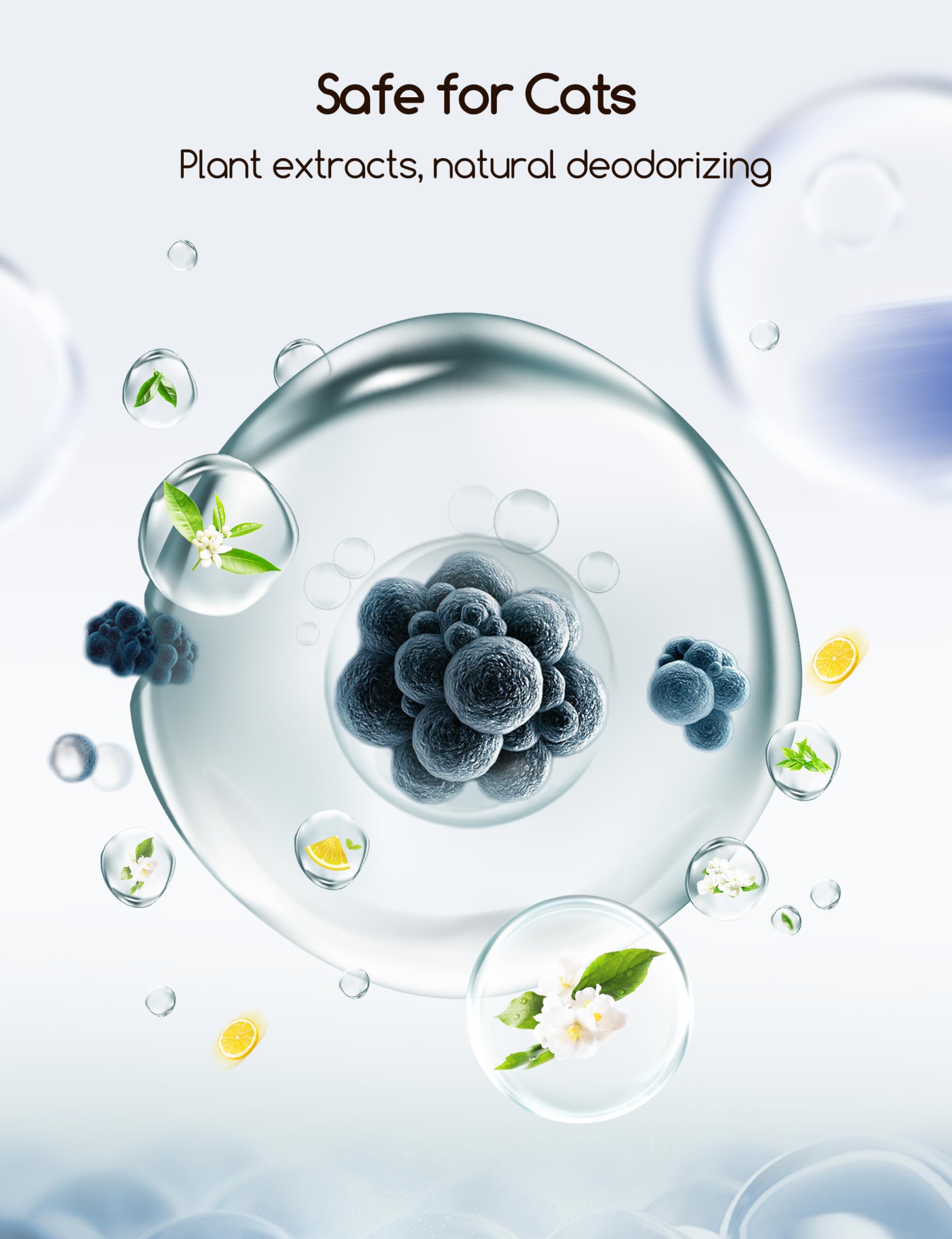 Meowant odor eliminator pack 2 shows continuous odor control for MW-SC02 litter box.