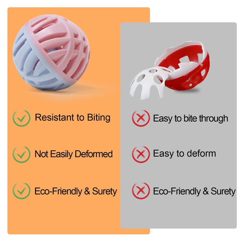 MeowAroma blue-pink ball's crisp sound prompts chasing and exercise.