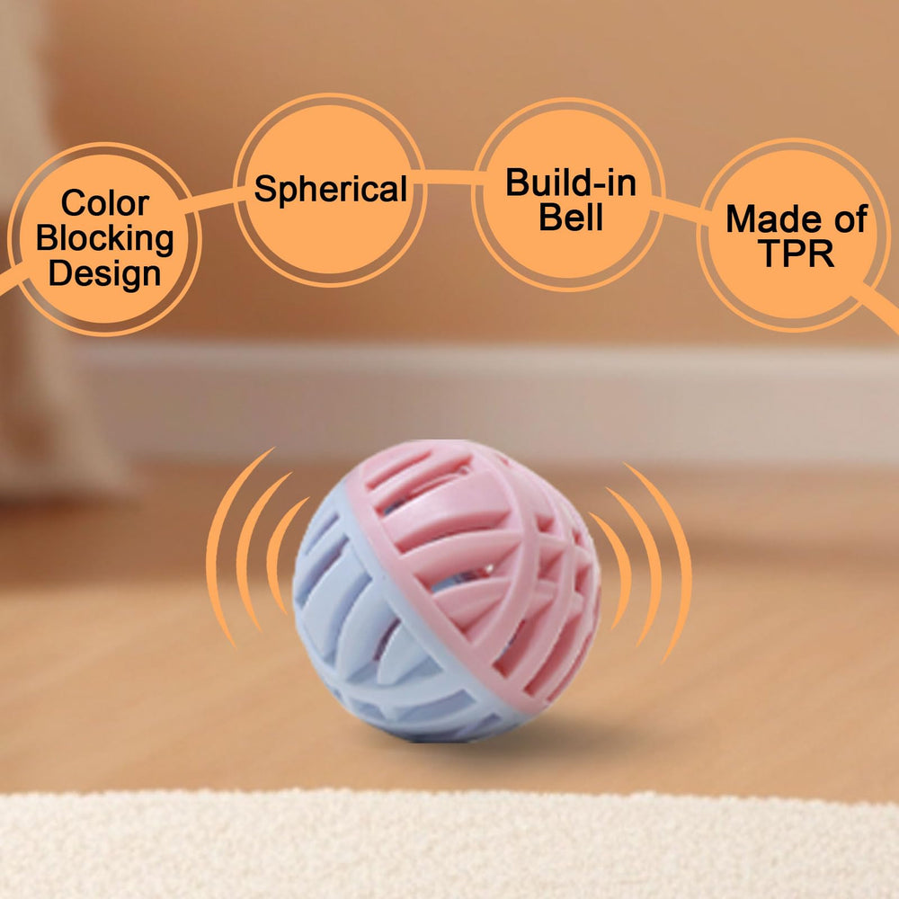 MeowAroma pink-purple ball stimulates curiosity with lively rolling.