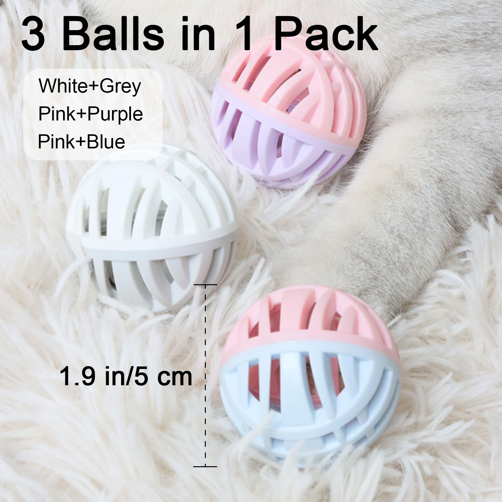 MeowAroma soft TPR ball, color-dense, easy for kittens to grab.