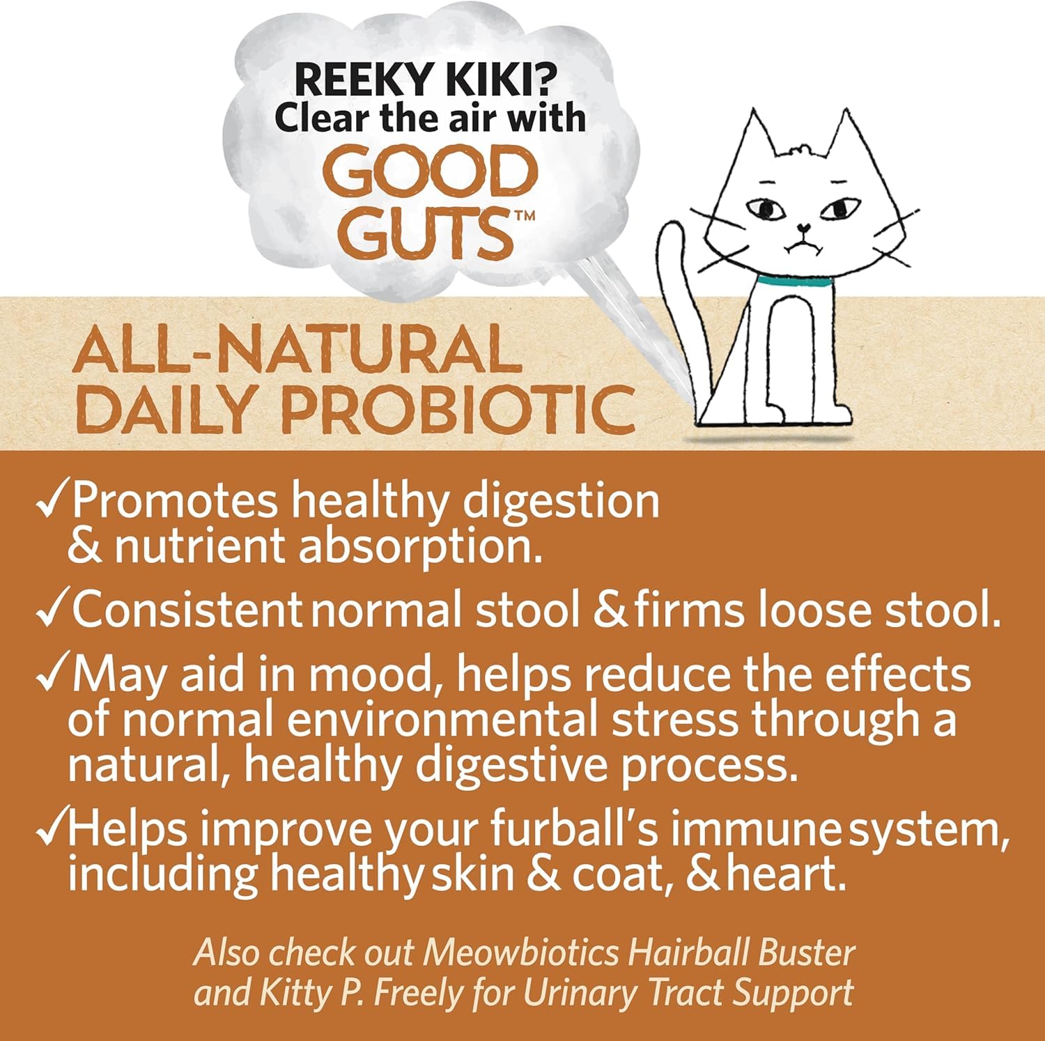 Meowbiotics Good Guts meal sprinkle demonstrates easy feeding