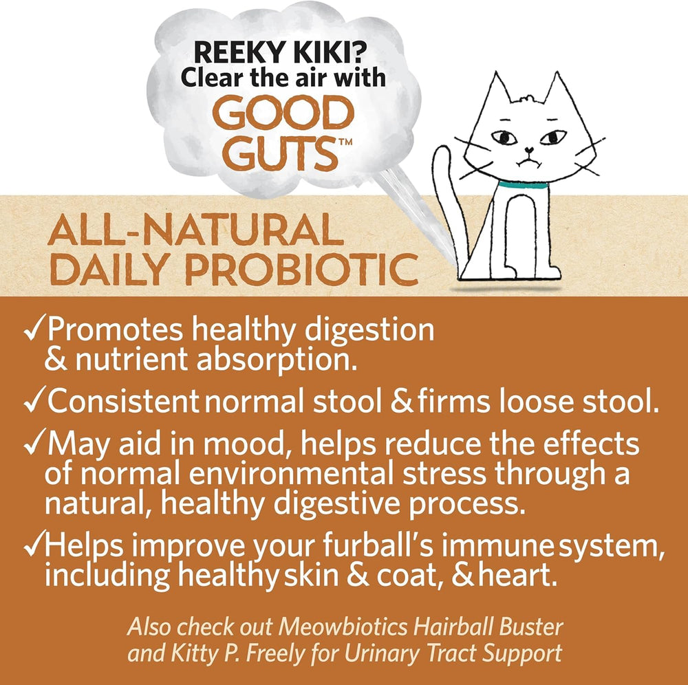 Meowbiotics Good Guts meal sprinkle demonstrates easy feeding
