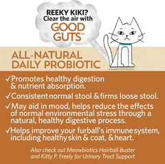 Meowbiotics Good Guts meal sprinkle demonstrates easy feeding