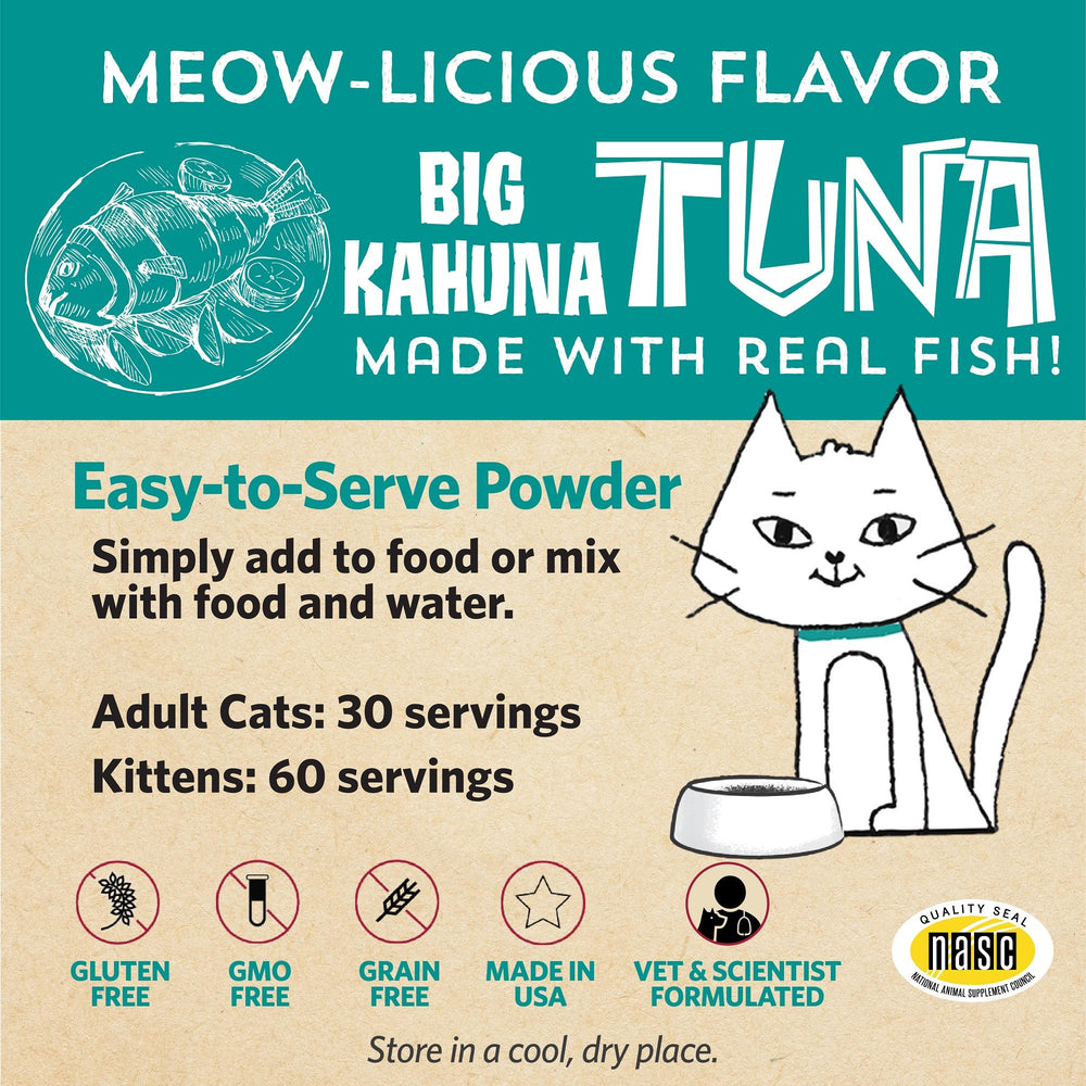 Meowbiotics Good Guts two prebiotics support healthy gut flora.