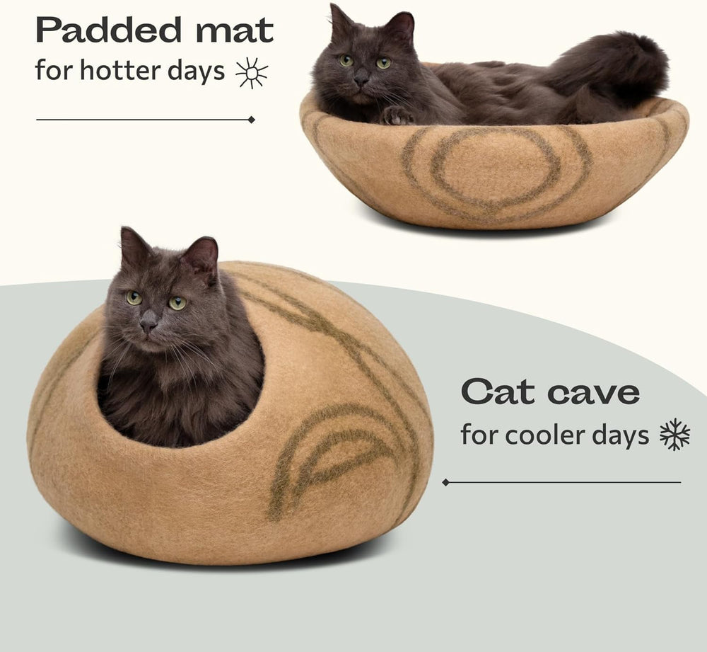 MEOWFIA Cat Cave dual-use top surface for lounging and play.