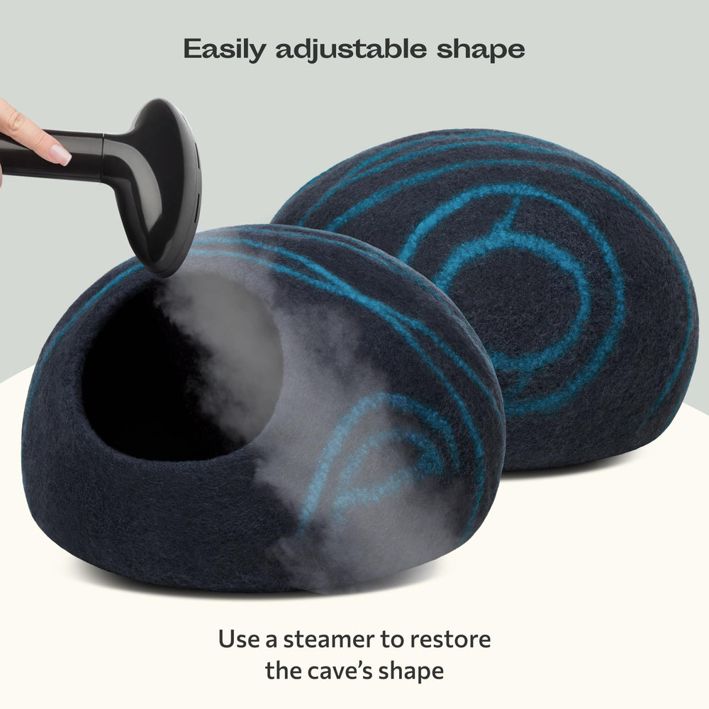 Meowfia cat cave durable soft felt emphasizes long-lasting comforting structure