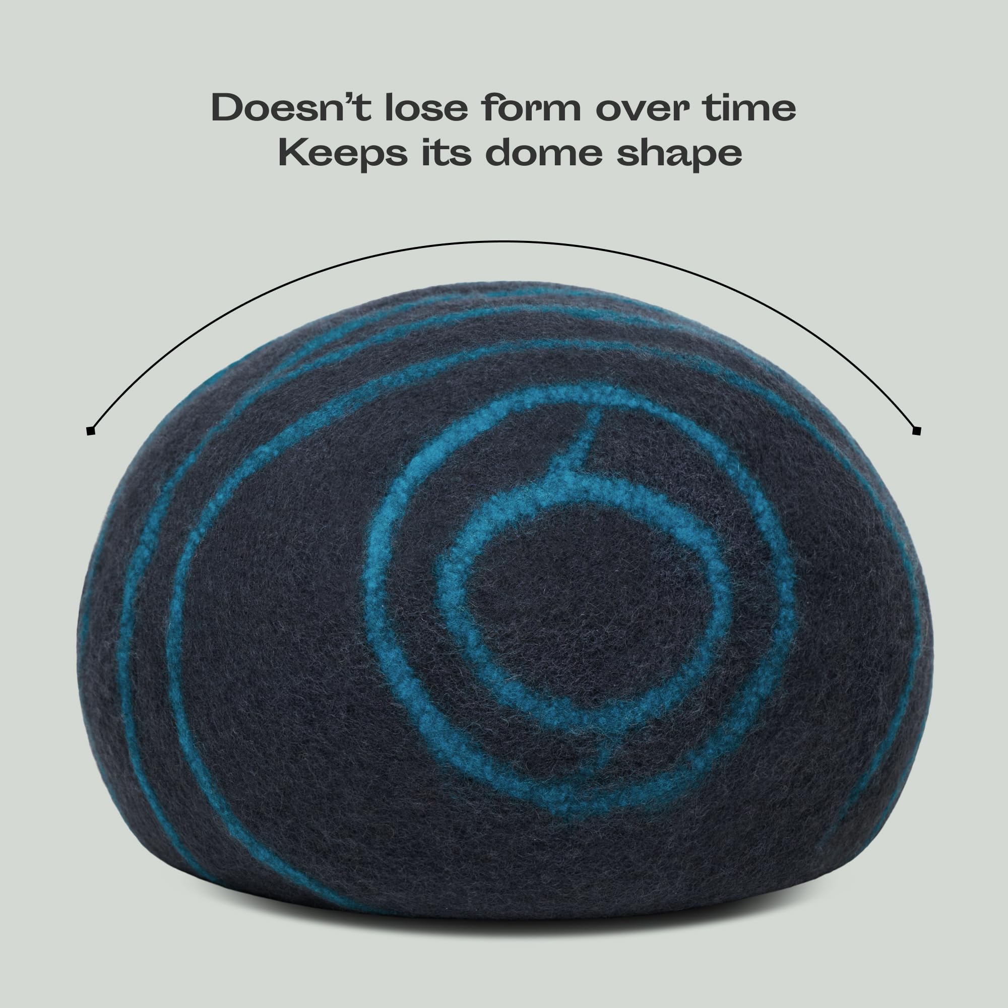 MEOWFIA eco-friendly materials closeup communicates chemical-free wool in use.