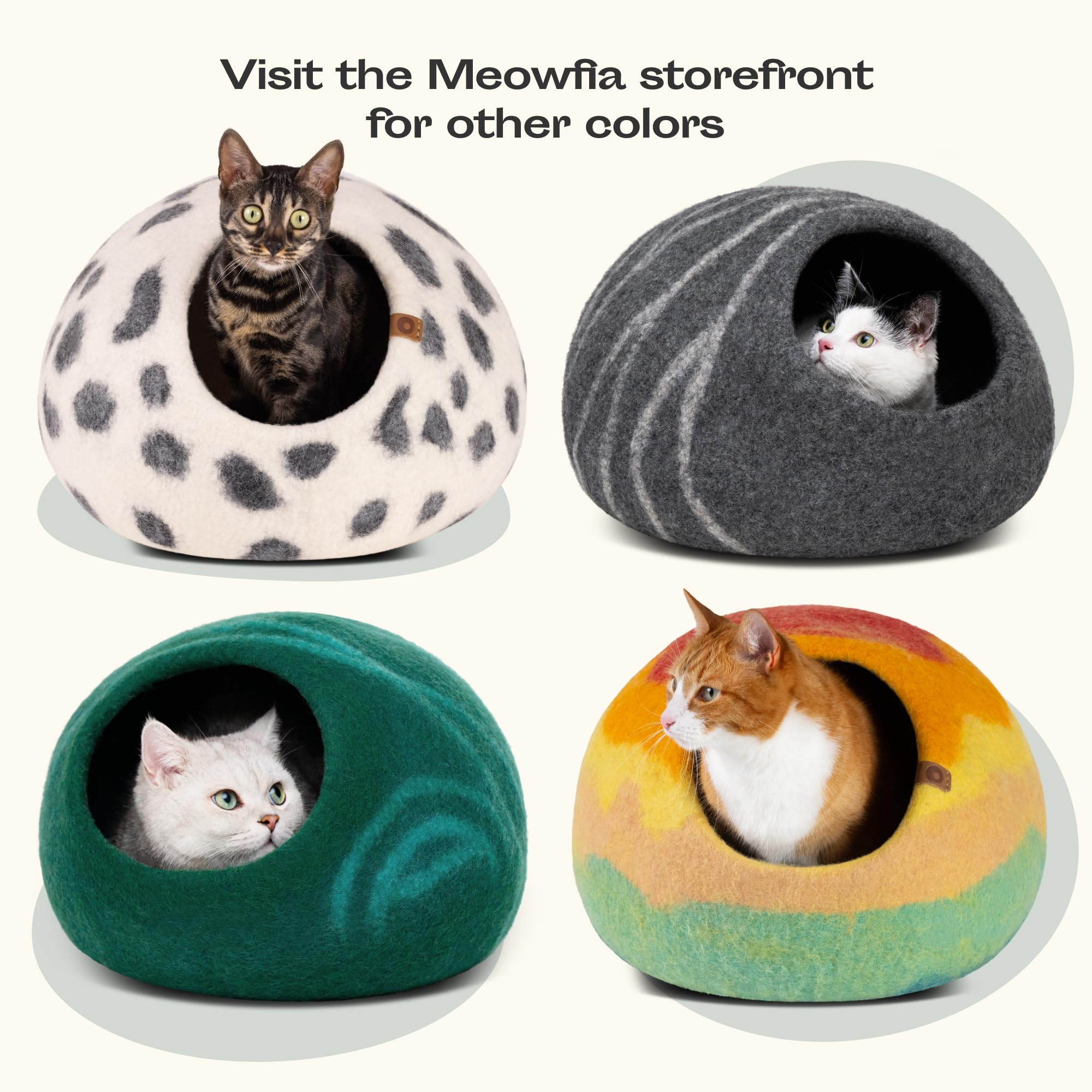 Meowfia Cat Cave Emerald packable design invites easy gifting and home harmony