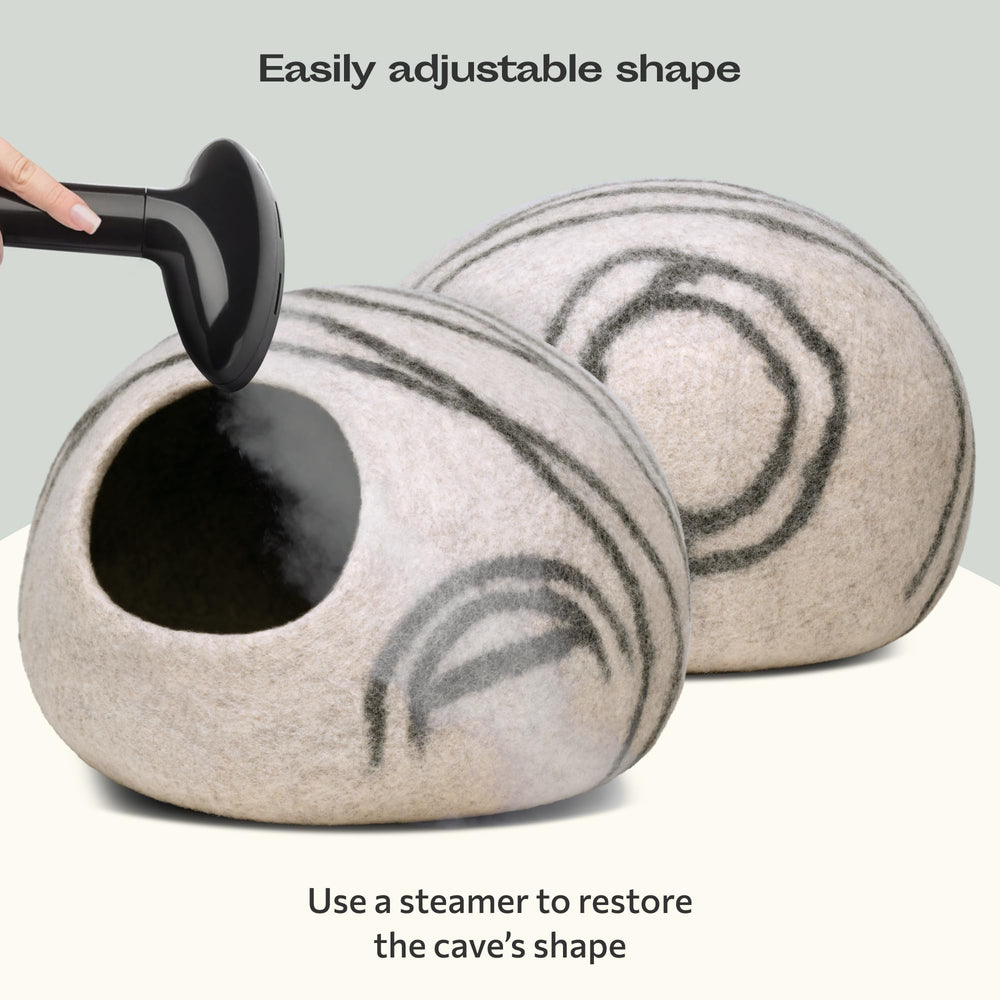 MEOWFIA Cat Cave light-grey color—blends with decor, hides fur and dust.