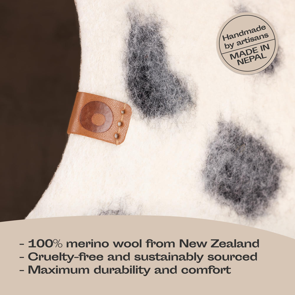 MEOWFIA Merino wool texture highlights natural softness for lounging