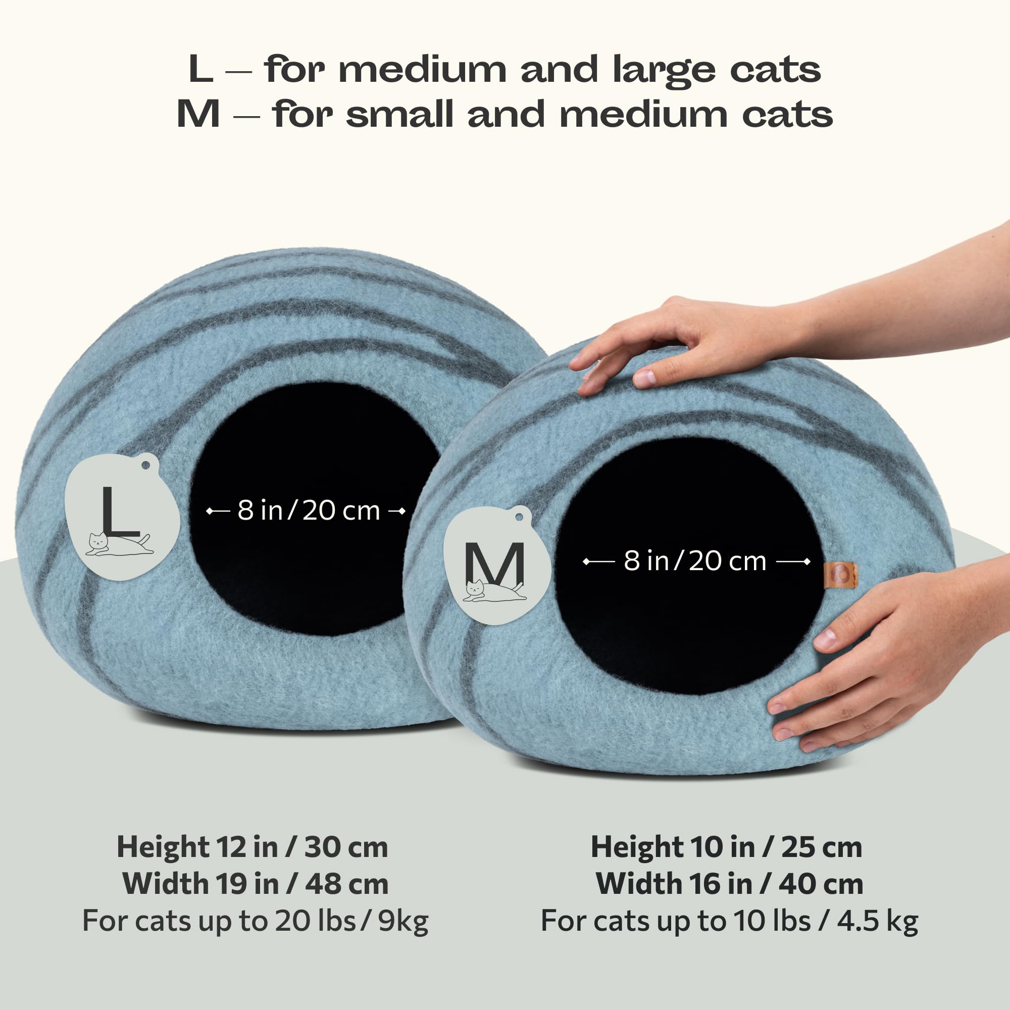 MEOWFIA Cat Cave merino wool texture highlighting natural warmth and softness.