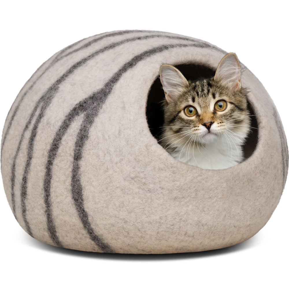 MEOWFIA Cat Cave outer view shows a cozy, eco-friendly hiding spot for indoor cats.