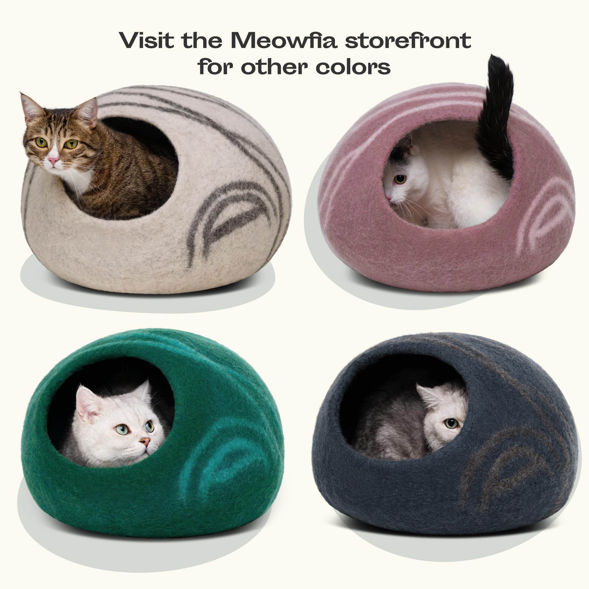 MEOWFIA Cat Cave portable-soft carry demonstrates easy relocation for cozy cat spaces.