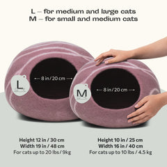 MEOWFIA Cat Cave side view highlights sleek home-friendly design and warmth.
