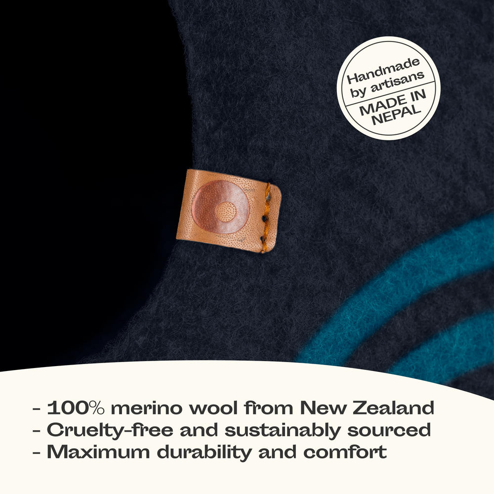 Meowfia cat cave top view reveals dual-use lounging and hiding space