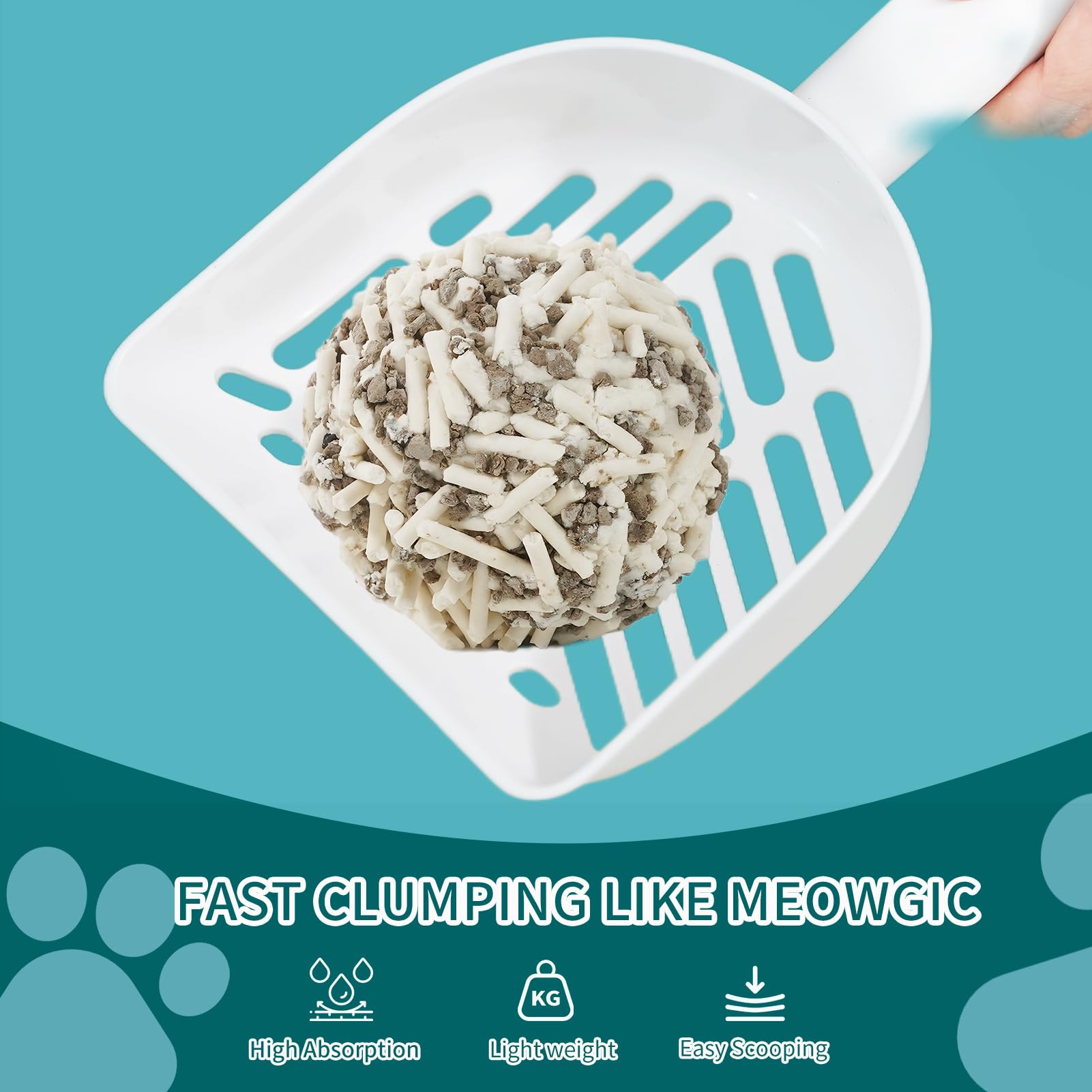 Meowgic Paws fast-clumping texture enables quick cleanup