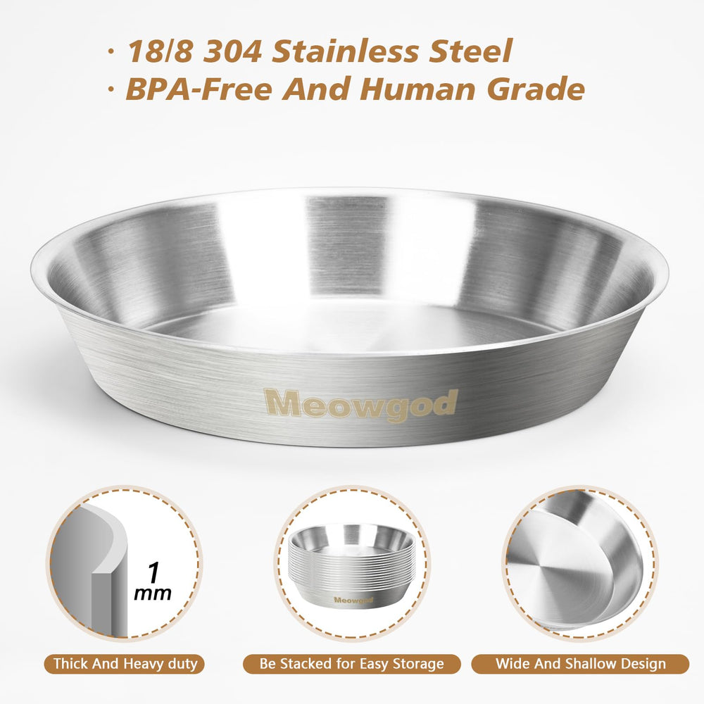 Meowgod whisker-friendly-design cat bowl highlights comfortable feeding