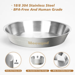 Meowgod whisker-friendly-design cat bowl highlights comfortable feeding