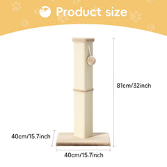 MeowHomm 32-inch ball post image highlights the durable 5-inch diameter for satisfying scratches