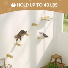 MeowHomm cat wall shelves cat hammock offers lounging perch with comfy rest