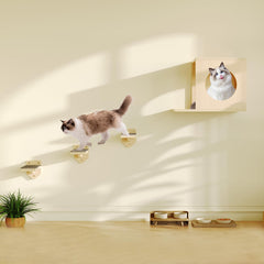 MeowHomm cat wall shelves mounting hardware enables easy wall installation.