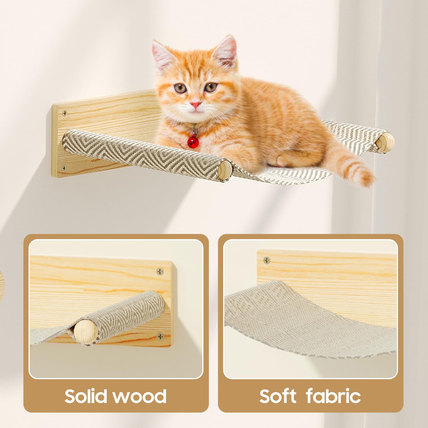 MeowHomm cat wall shelves rounded edges ensure safe, injury-free use