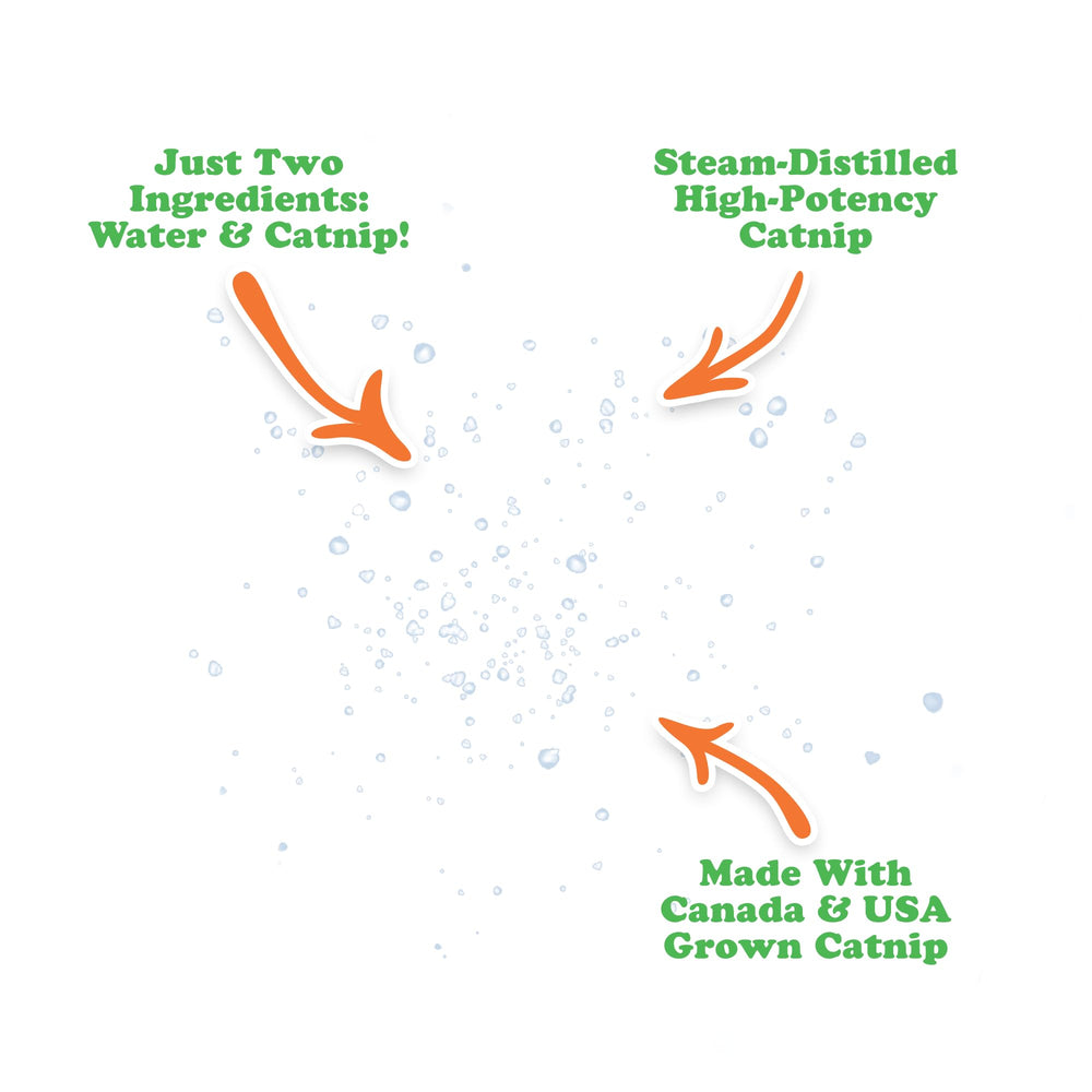 Meowijuana Premium Catnip Spray on a toy spritz encourages curious cats to play.