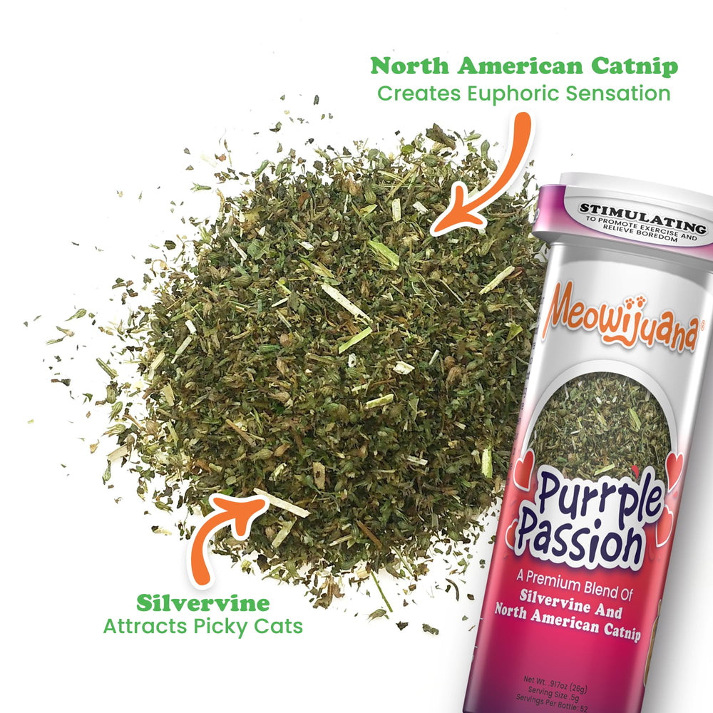 Meowijuana Paw Natural OG bottle showcases a calming aroma for cozy downtime.