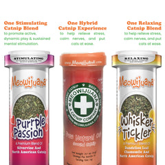 Meowijuana Whisker Tickler bottle invites interactive play and grooming behavior.