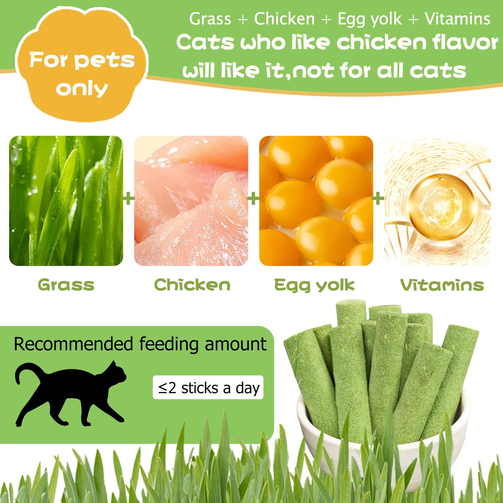 Meowly cat grass sticks Closeup texture reveals fibrous greens aiding digestion.