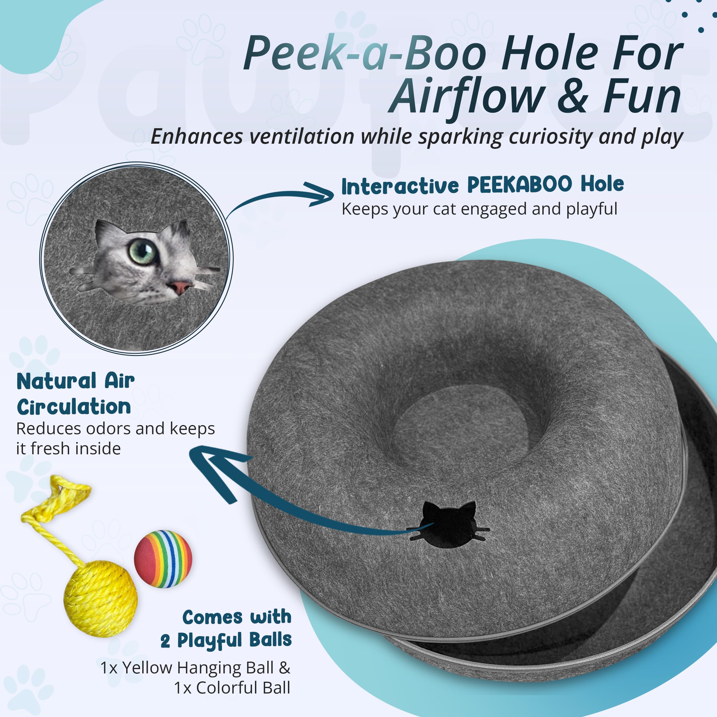 Meow Mates scratch-resistant felt bed keeps shape after active scratching sessions.