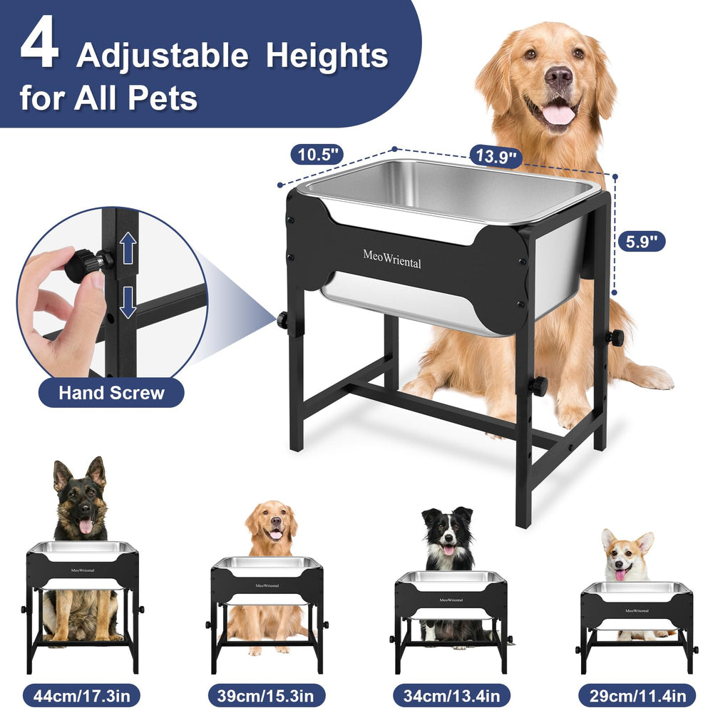 MeoWriental 2.5-gallon stainless bowl provides long hydration for large dogs