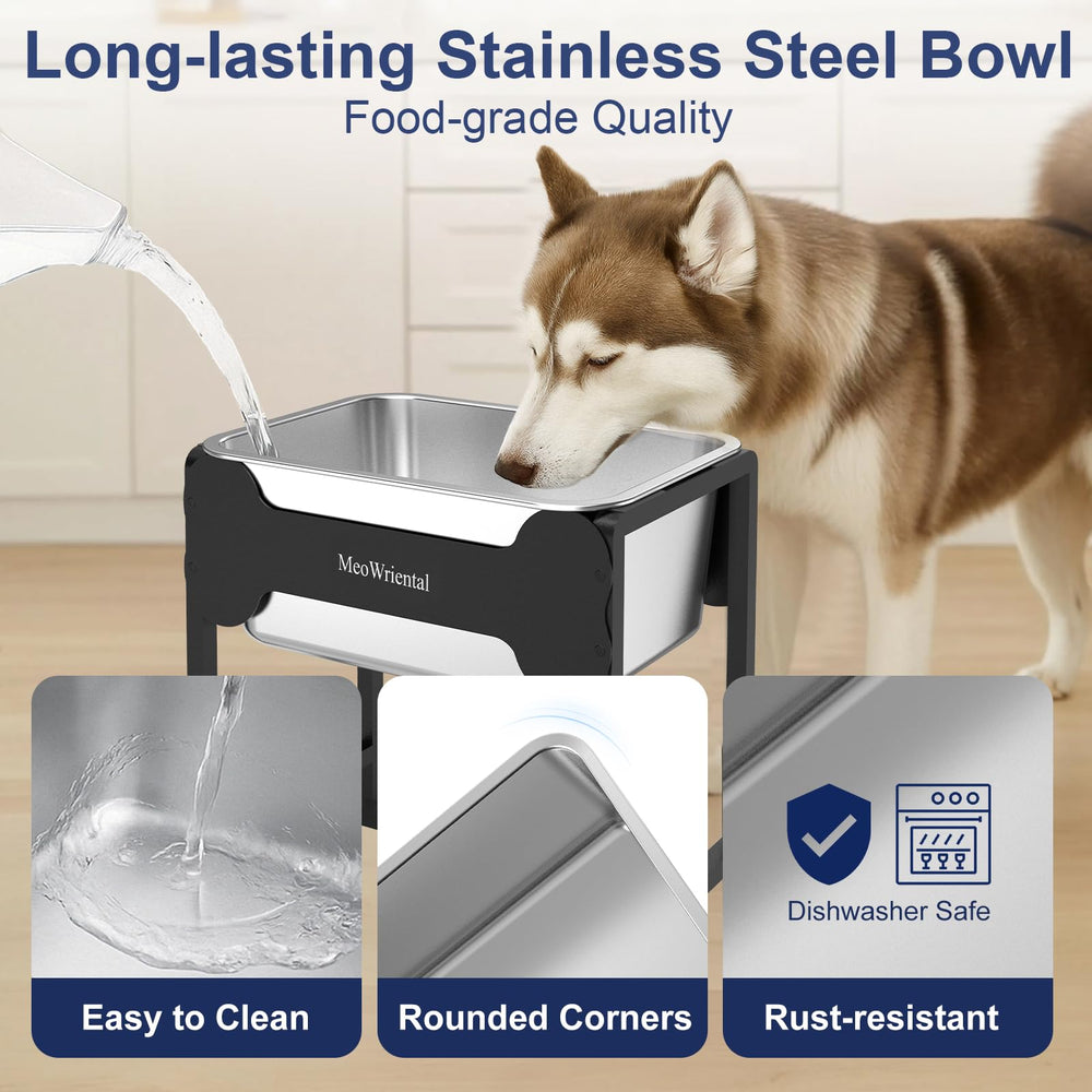 MeoWriental stainless steel dog bowl promotes hygienic water and easy cleaning