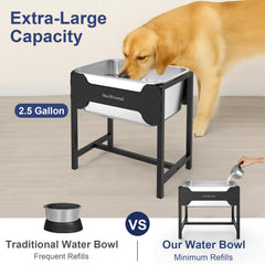 MeoWriental tip-proof stand with anti-slip pads keeps bowls steady