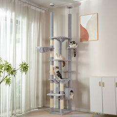 Meowrista cat tree hammocks offer cozy lounging space for cats.
