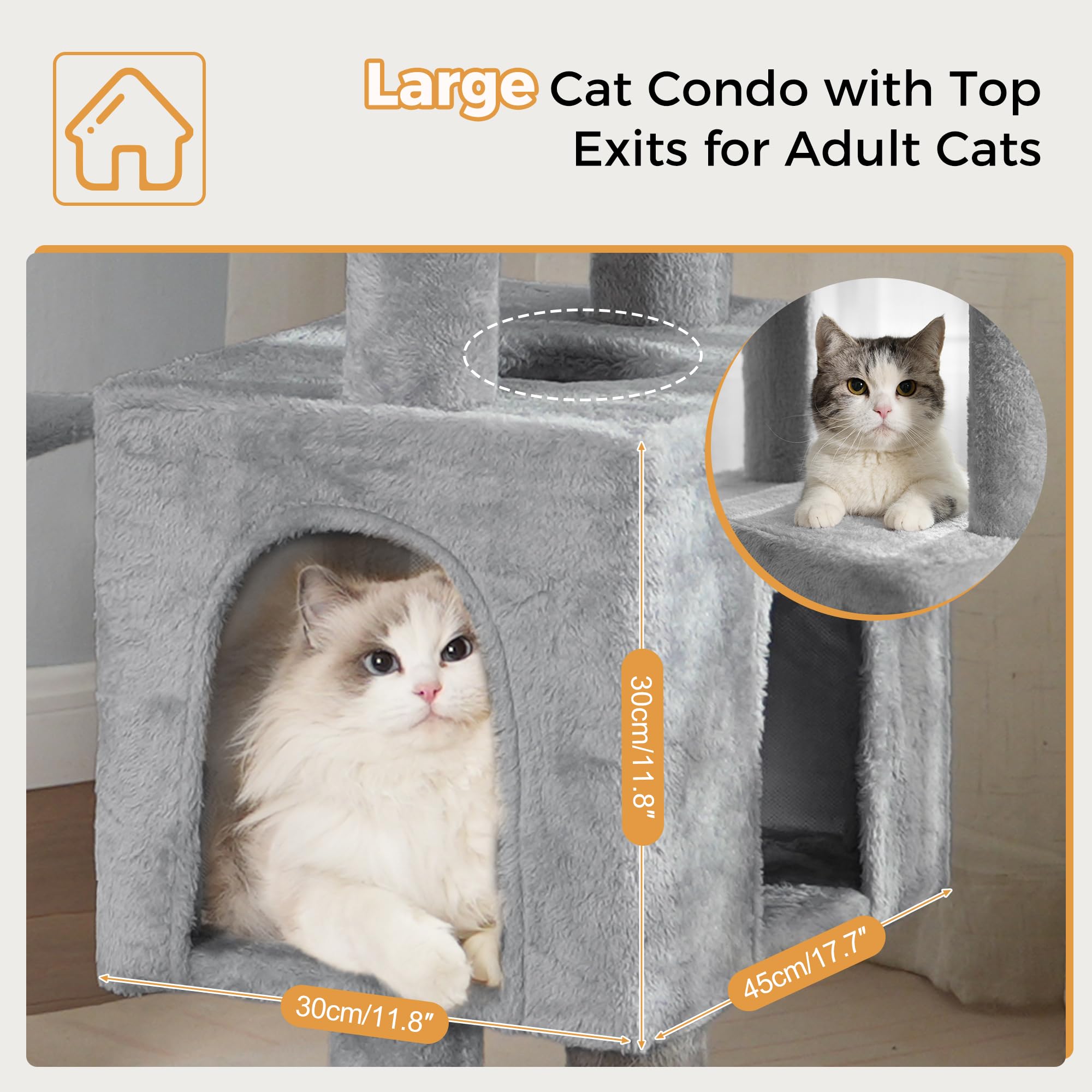 Meowrista cat tree horizontal scratch pad—additional scratching surface.