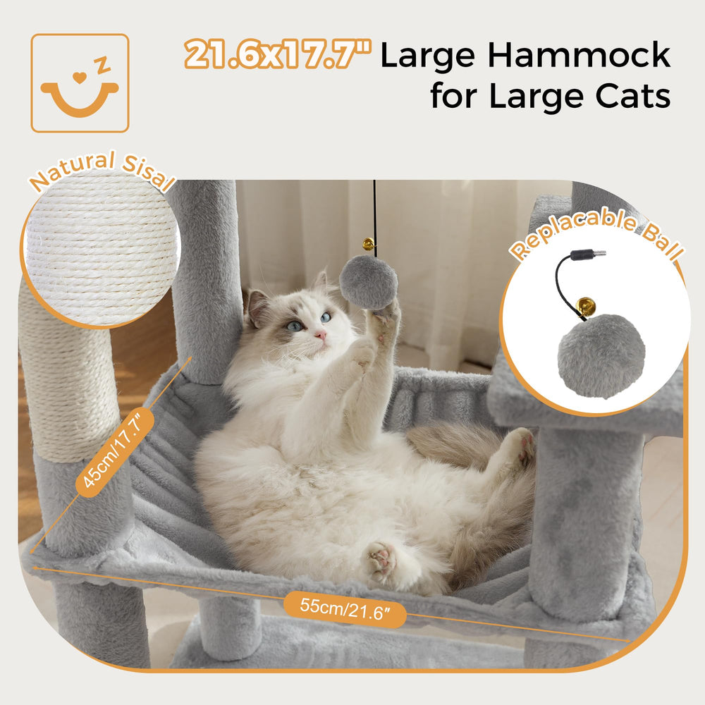 Meowrista 72inch cat tree sisal posts—satisfy scratching instincts.