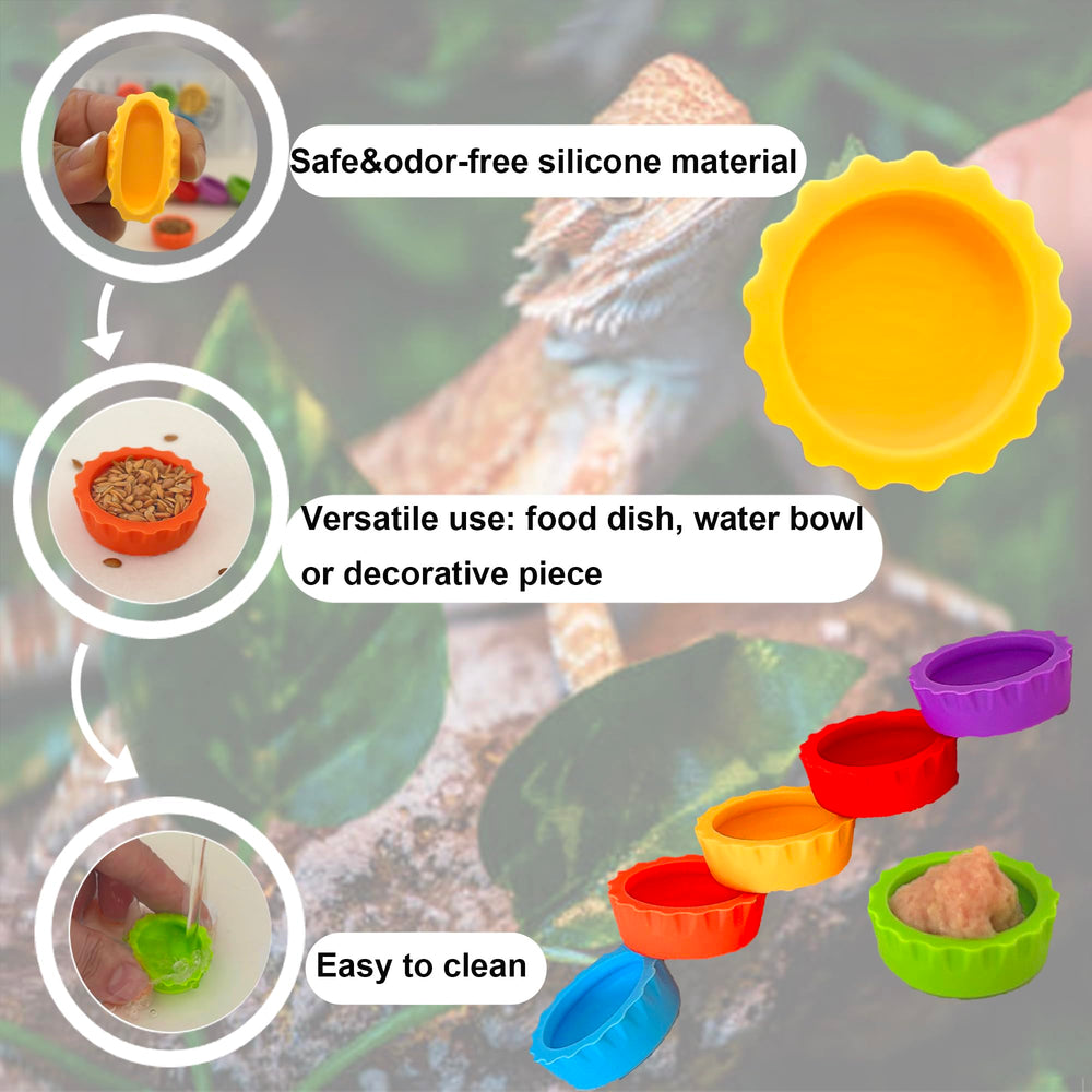 Meowwoof crested gecko feeding cups small size detail ideal for tiny species