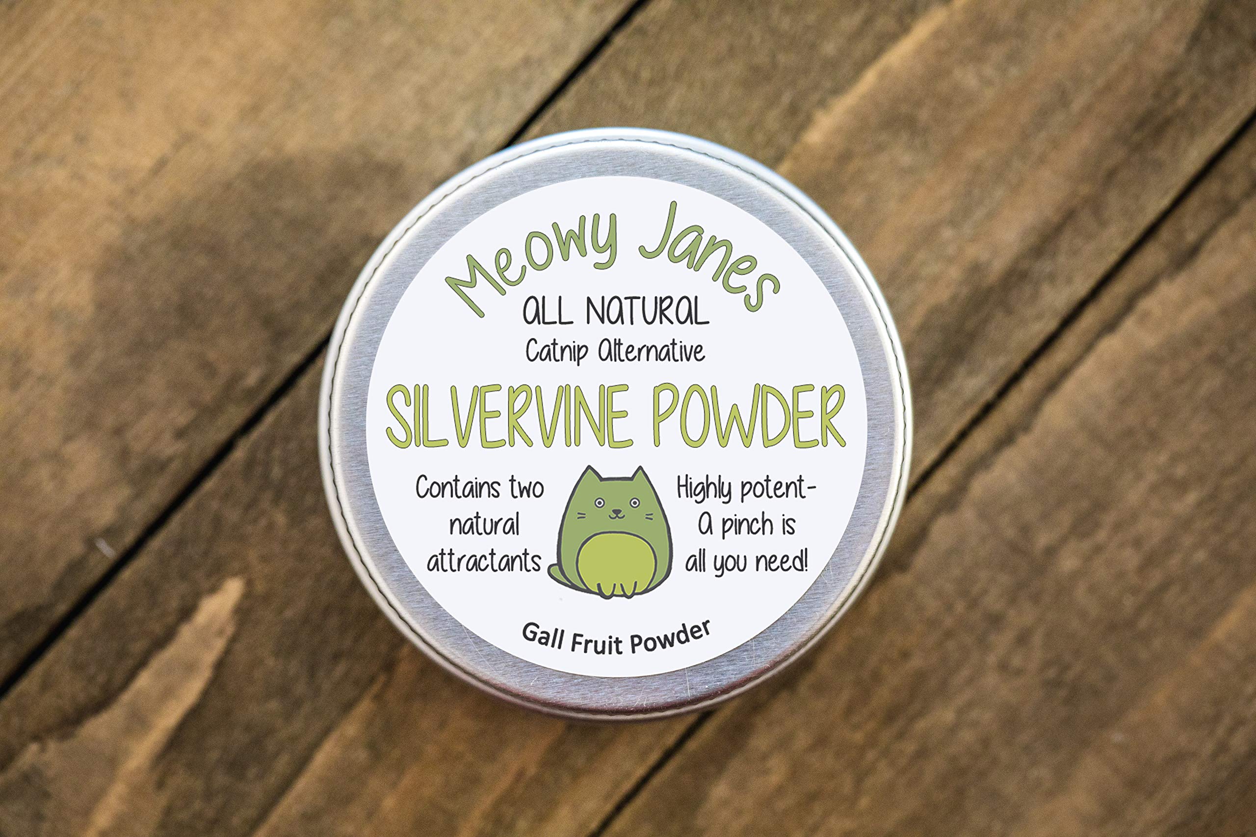 Meowy Janes silvervine tin ready for reuse with toys