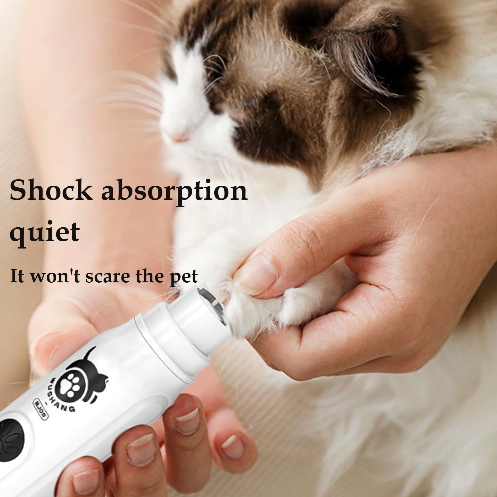 MEPEREZ dog nail grinder operates quietly for stress-free grooming sessions
