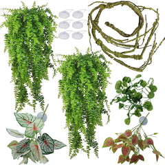 MEPHAN reptile plants large leaves and vines for natural terrarium decor