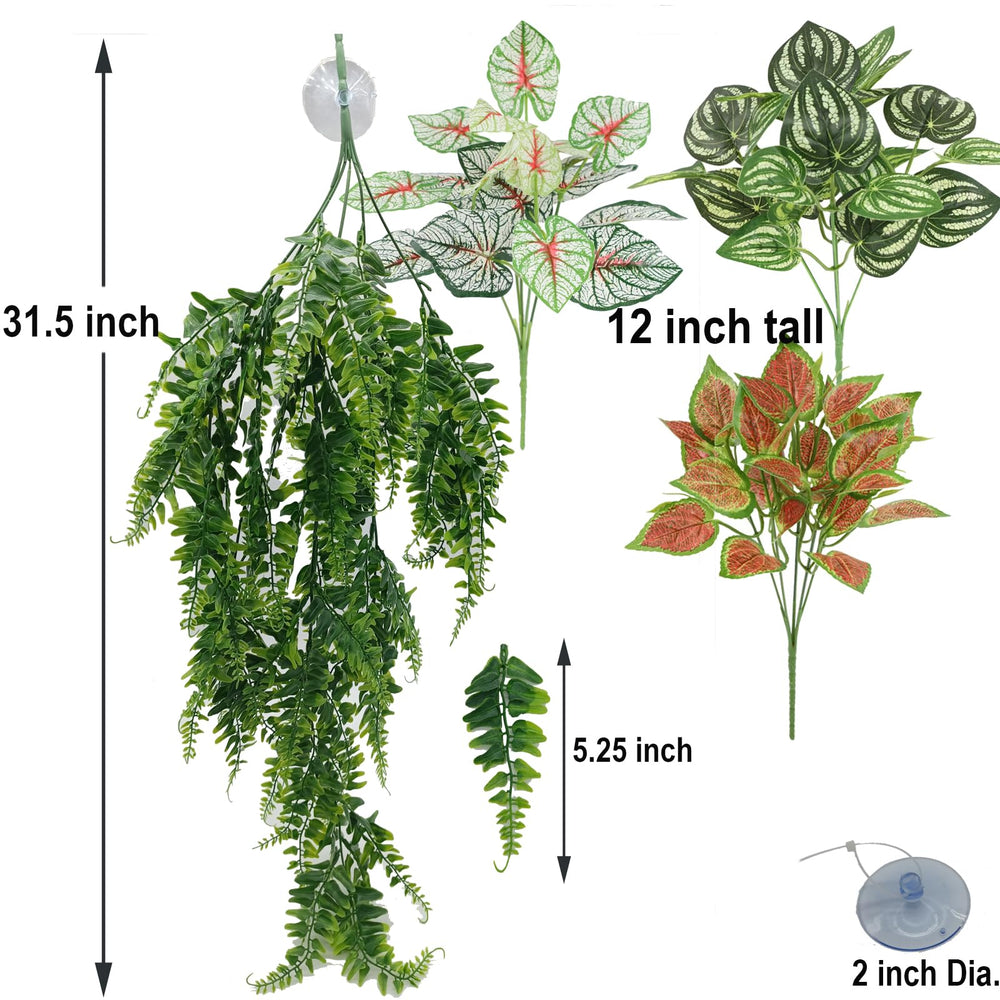 MEPHAN reptile plants mini ivy 12inch enhances climbing enrichment