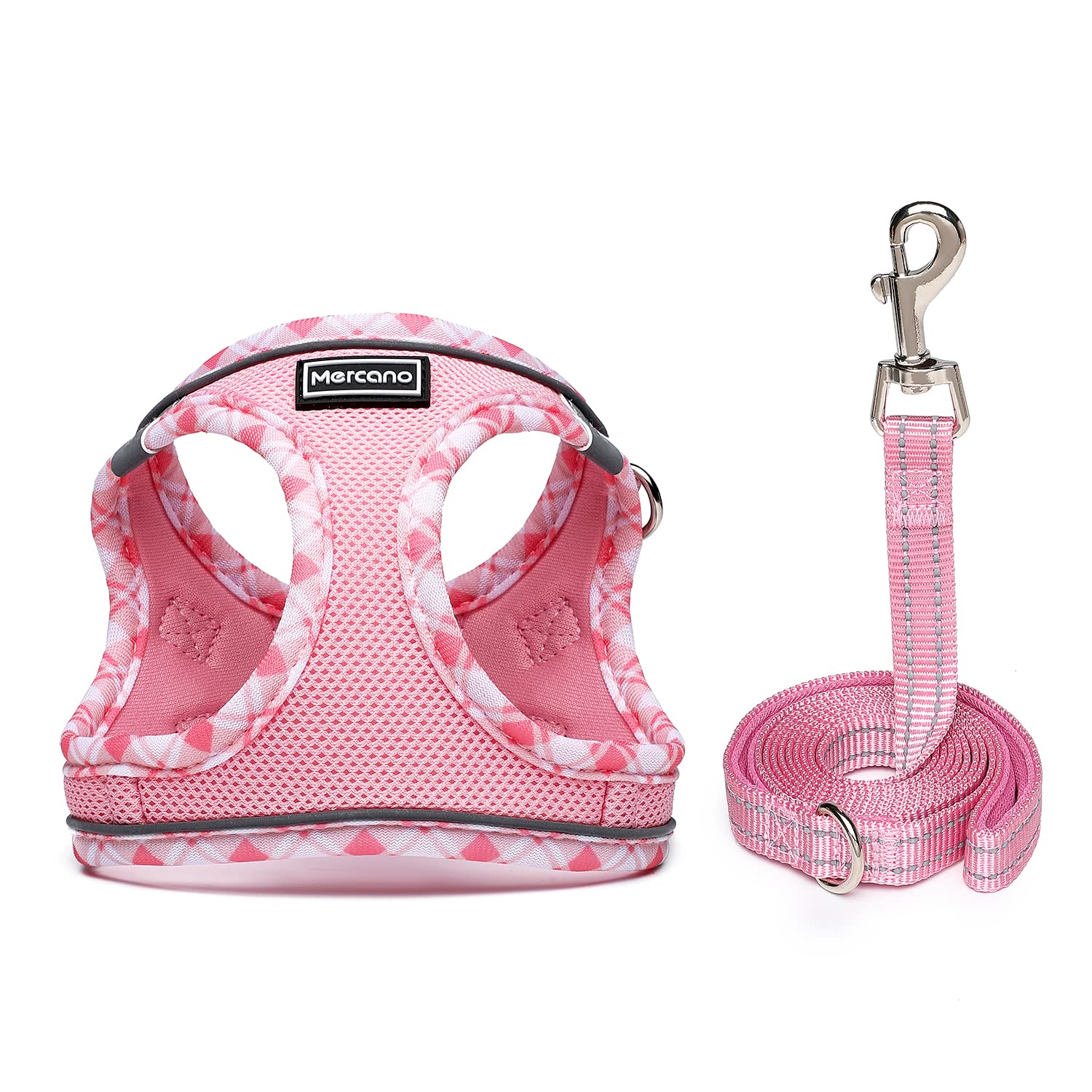 Mercano-leash-140cm-pink-xs reflective safety-leash for secure nighttime walking.