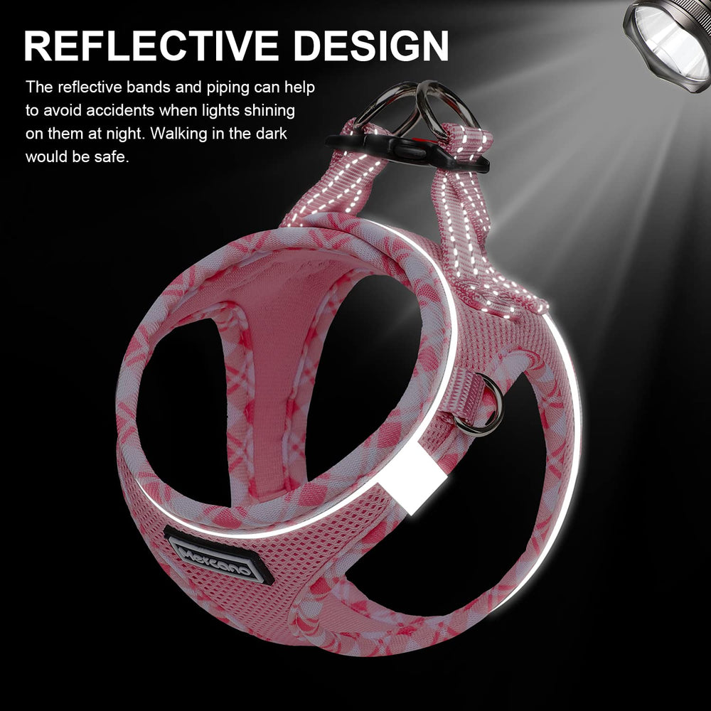 Mercano-soft-padded-harness-pink-xs gentle contact surface protects skin during wear.