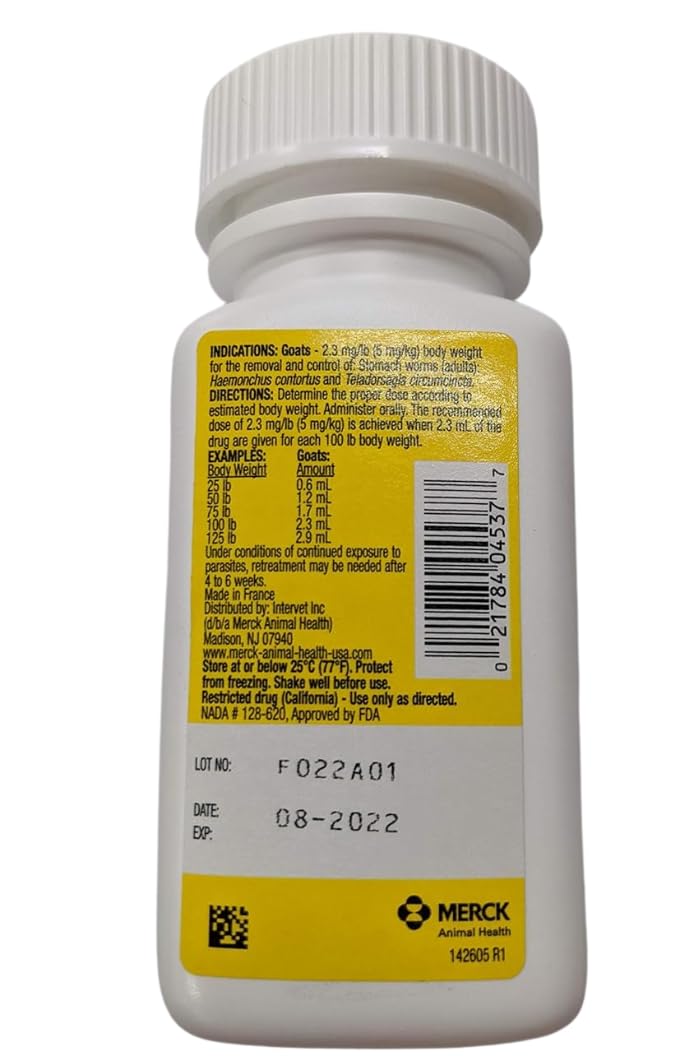 Merck goat dewormer 2-pack box - convenient go-to deworming kit for goats.