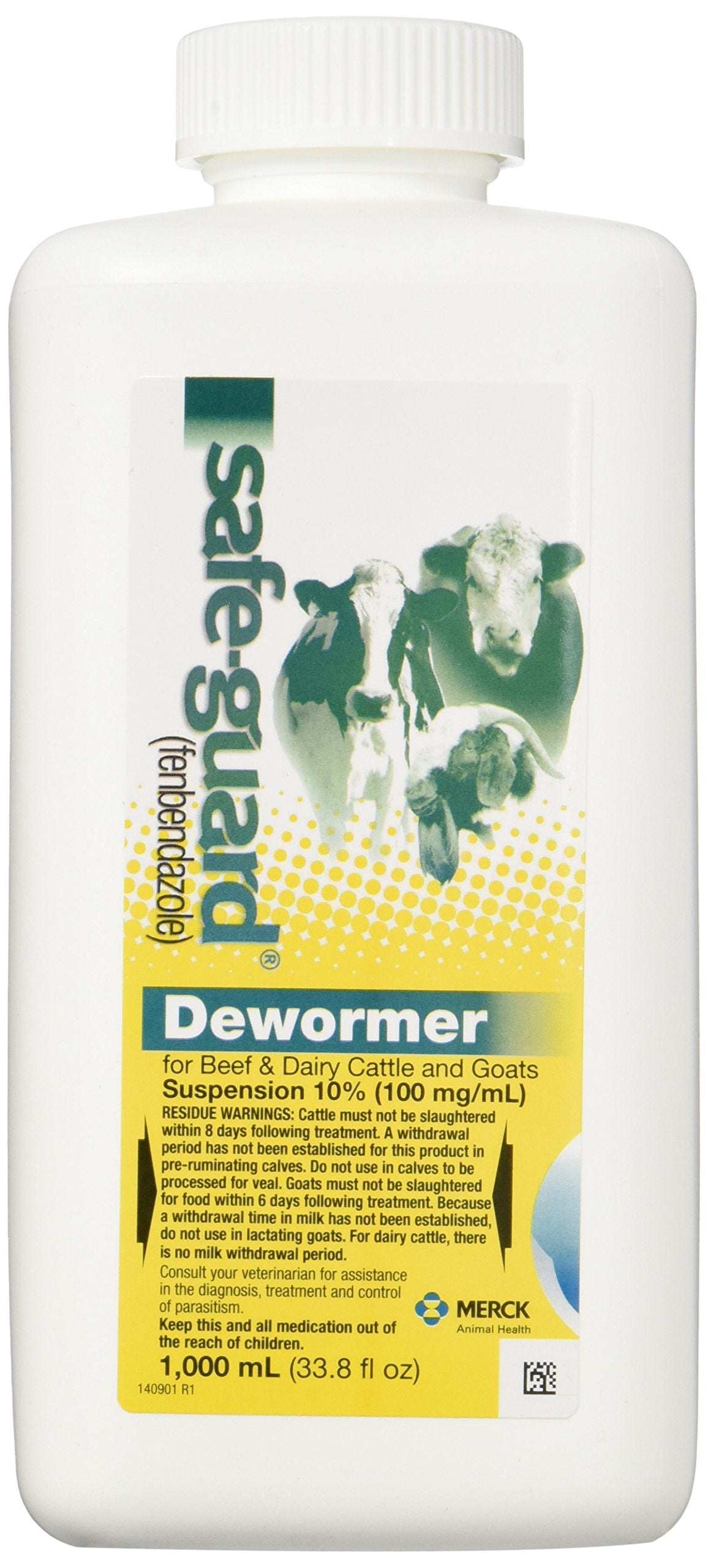 Merck Safe-Guard Suspension bottle; convenient oral dewormer for cattle and sheep
