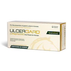 Merial Ulcergard oral paste syringe for horses helps prevent ulcers during stress.