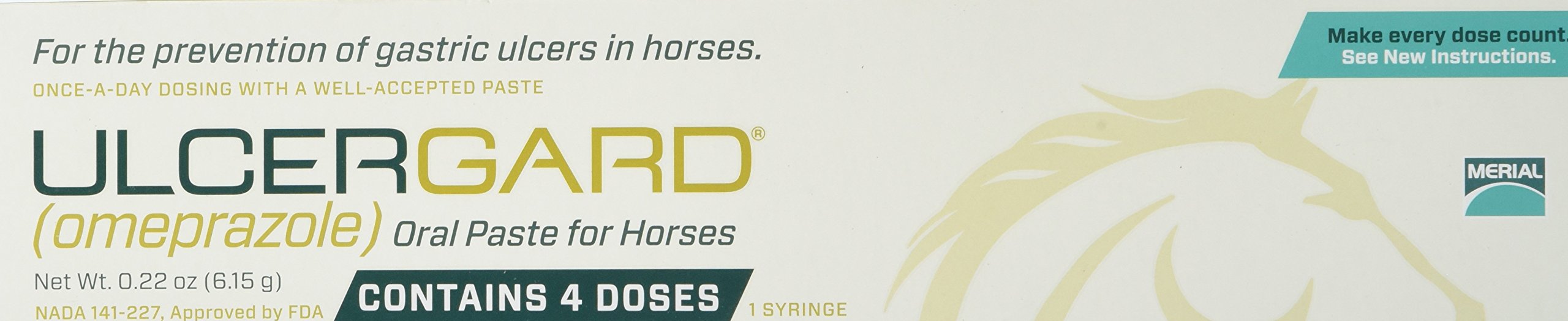 Merial UlcerGard paste syringe front view for convenient equine gastric health support
